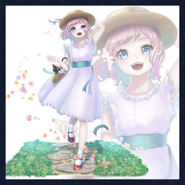 【全身立ち絵】ワンピース少女