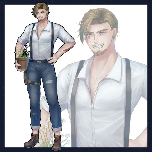 【全身立ち絵】元軍人壮年