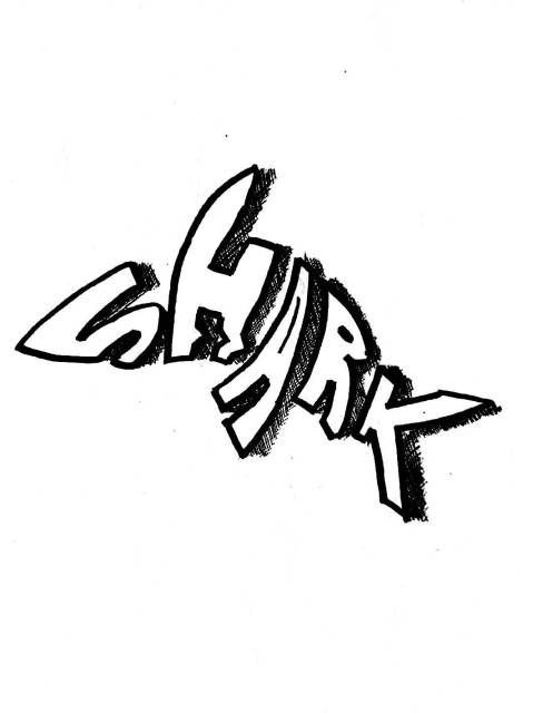 サメ：シルエット＋名前