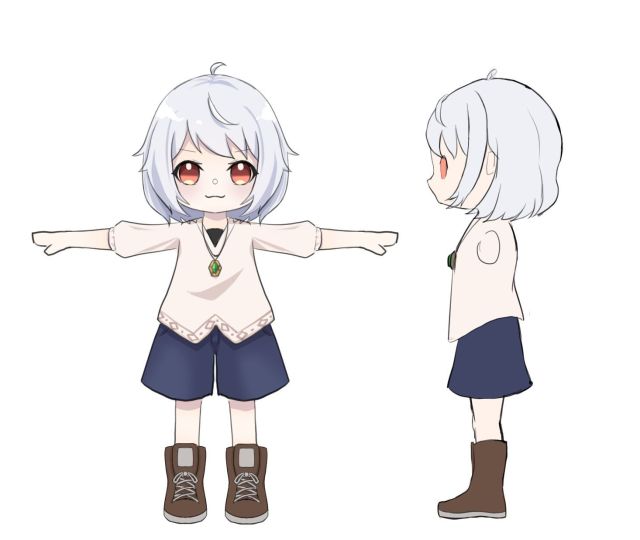 【キャラクターデザイン】SDキャラクター2面図