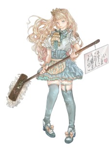 メイドの女の子(カラー、影の濃さ、変更したり)