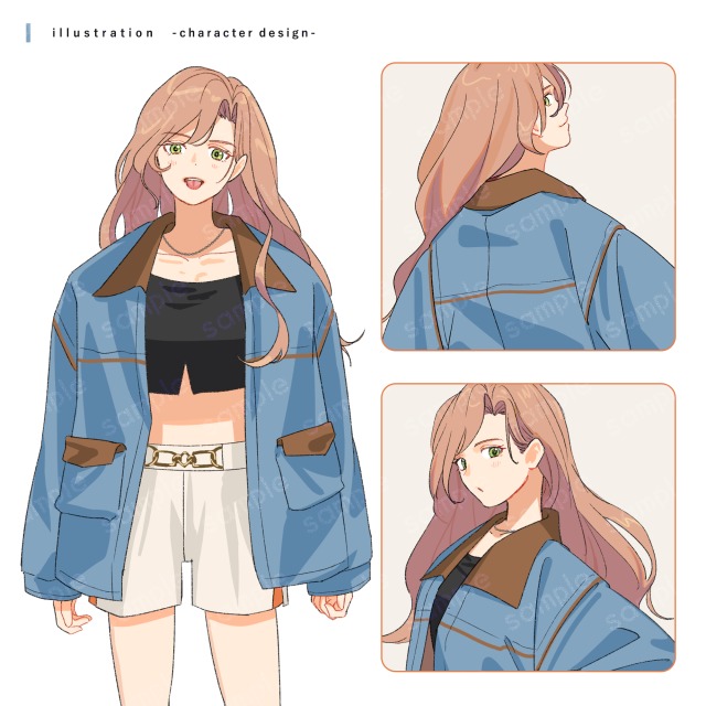 キャラクターデザイン 3面図