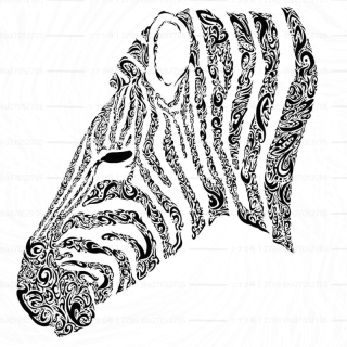 詰め込みデザイン「シマウマ」