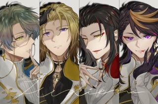 【サンプル】イラスト（顔〜胸上）4人