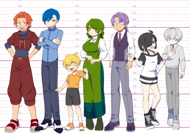 7色のキャラクターデザイン