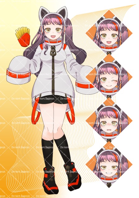 【IRIAM用】新衣装キャラ立ち絵＆サムネ用表情差分