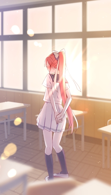 放課後、誰もいない教室で待っています。