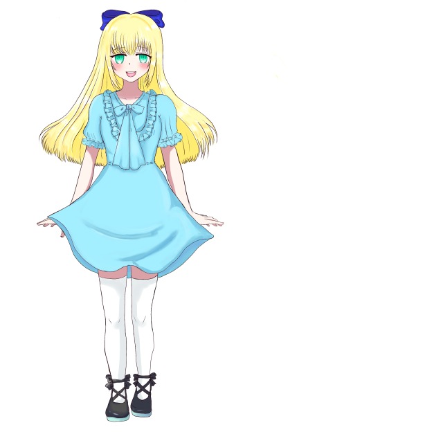 立ち絵女の子サンプルイラスト