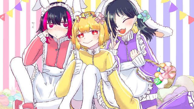 オリキャライースターイラスト