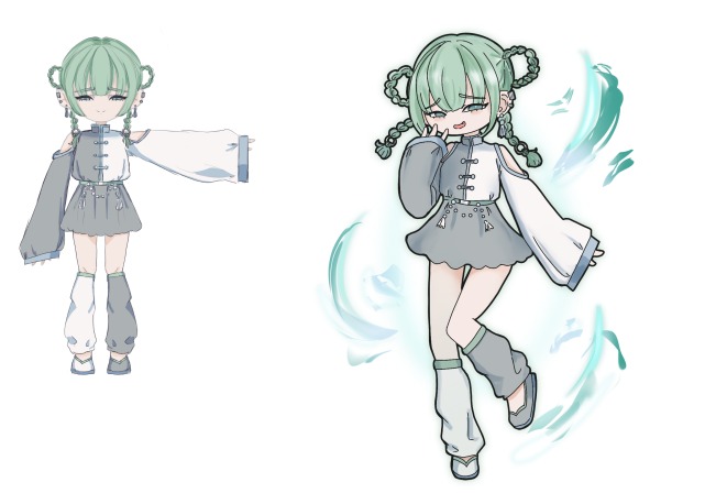 風属性の中華娘/キャラクターデザイン