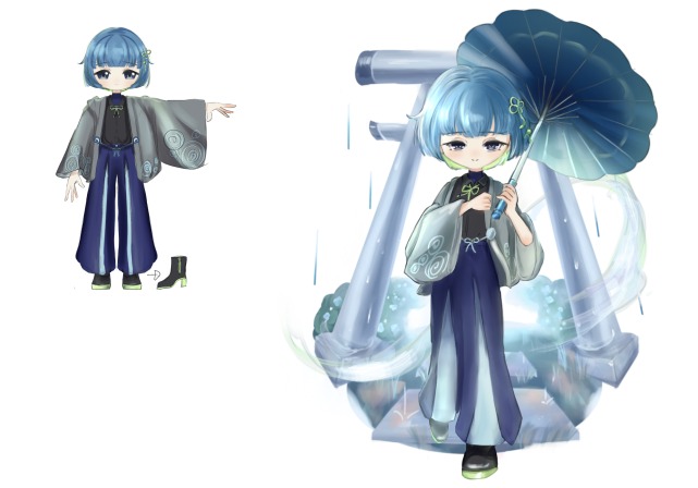 雨の日に現れる男の子/キャラクターデザイン