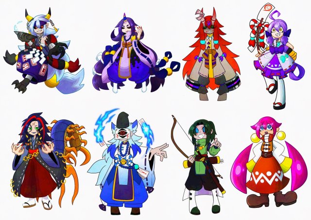 立ち絵、キャラデザサンプル