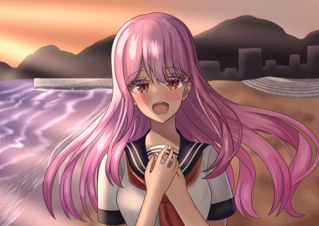 背景付きイラストの見本