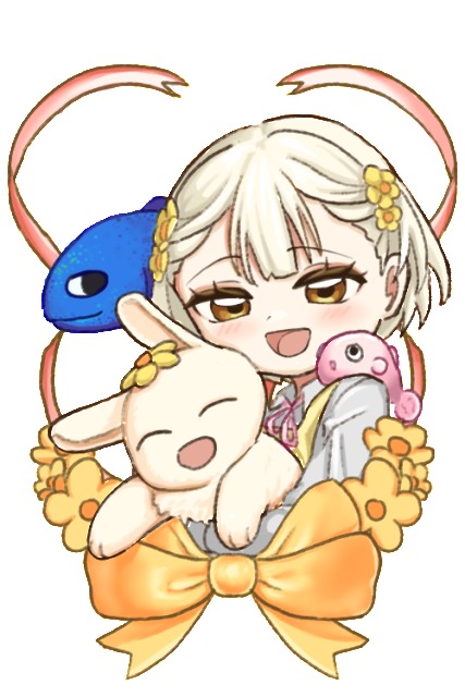 デフォルメ半身+小物+装飾