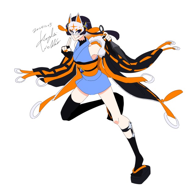 等身立ち絵サンプル　女装男子