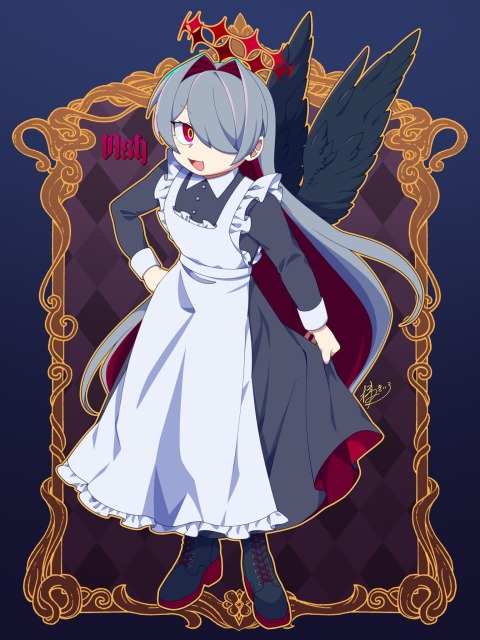 堕天使×メイド服×女装男子：アッシュ