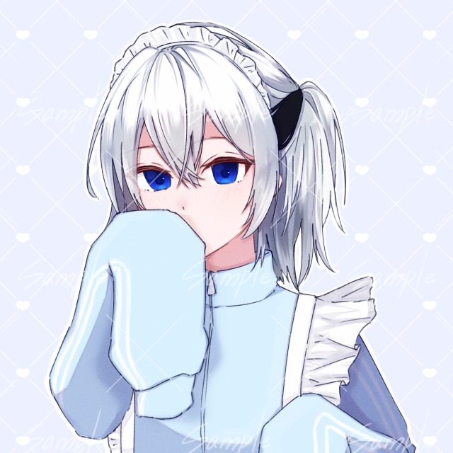 【FA】白髪イラストサンプル