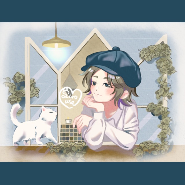 ターコイズブルーの帽子の男の子