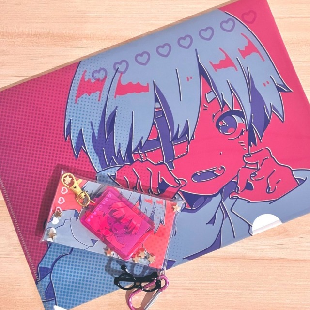 イラストを使ったグッズ作成例（クリアファイルとランチトートはsuzuri）