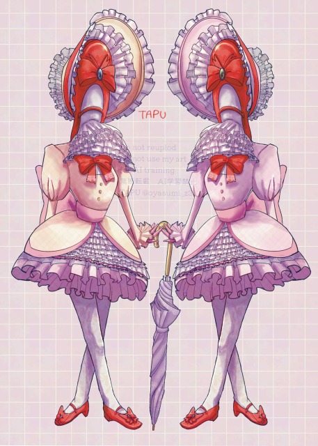 イラストサンプル　フルカラー　異形頭