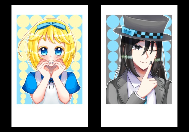 チェキ風イラスト