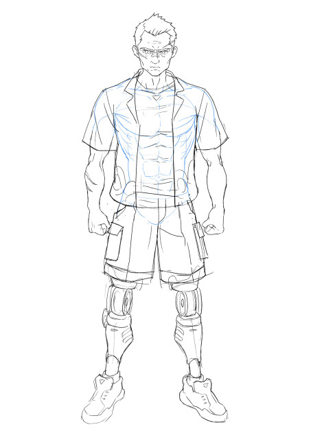 厳格おじいちゃんラフ