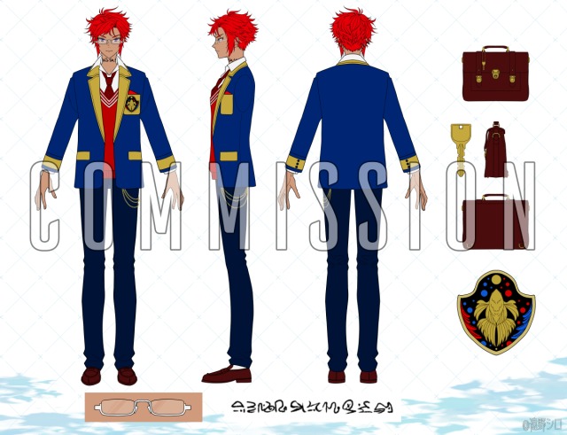 Vtuber様キャラデザ＋三面図＋立ち絵