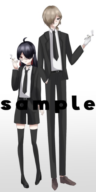 TRPG立ち絵　ペア立ち絵サンプル