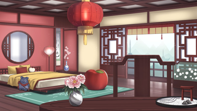 配信用背景イラスト