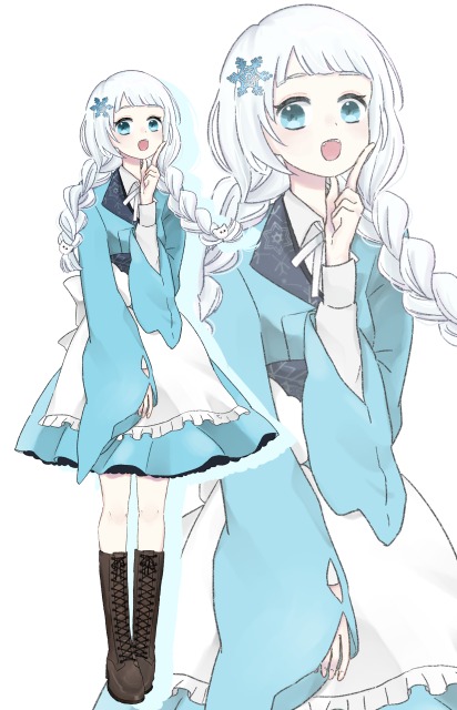 立ち絵　全身イラスト　複雑な衣装