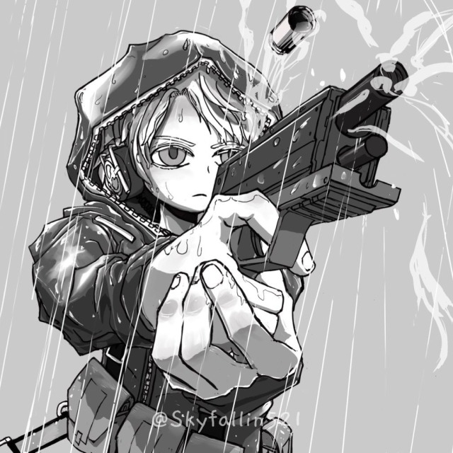 Gun in the rain