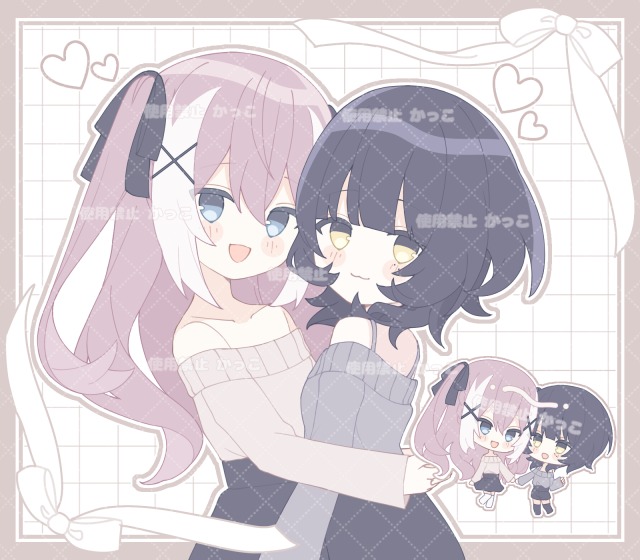 腰下＋デフォ 女の子 (ふたり)