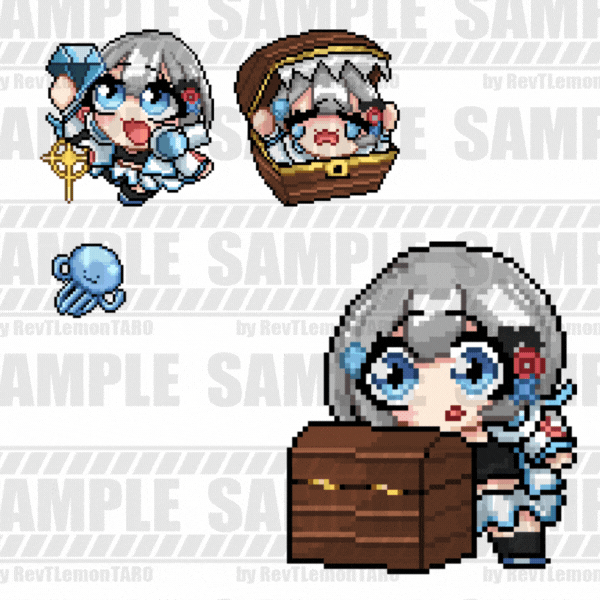 ドットアニメーション＋イラスト