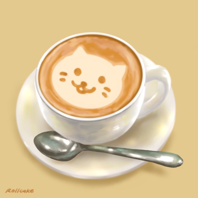 にゃんこラテアート