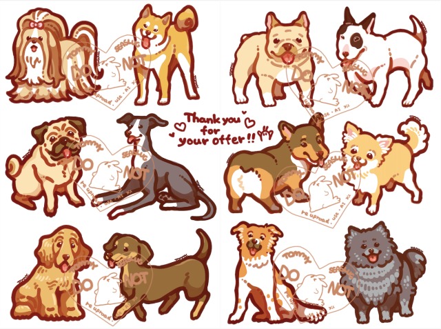 犬ステッカーのデザイン