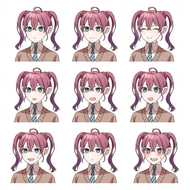 キャラクター表情差分