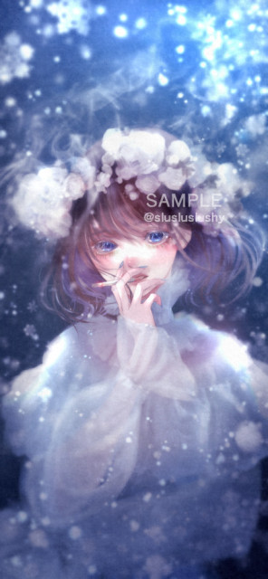 Spoon配信背景✦雪の花