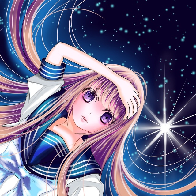 西原さつき　5thシングル「さよならスターライト」　ジャケットイラスト