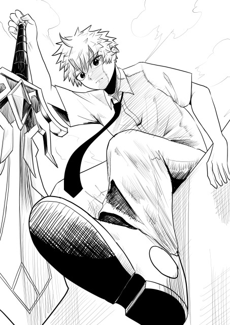 モノクロ男の子