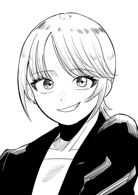 モノクロ女の子