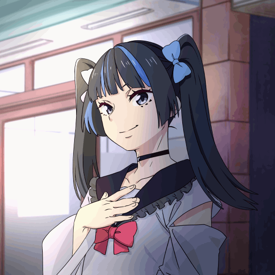 アニメーション：なびき、口パク、瞬き