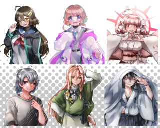 腰までの立ち絵のサンプルです