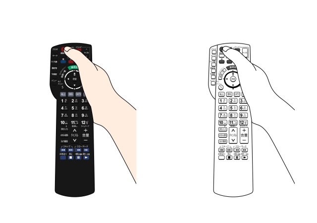 リモコン操作のイメージイラスト