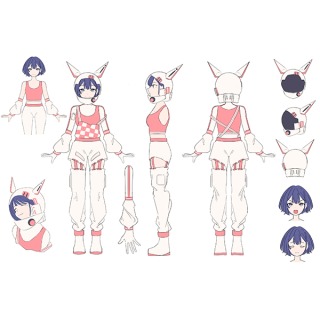 オリジナルキャラ 三面図