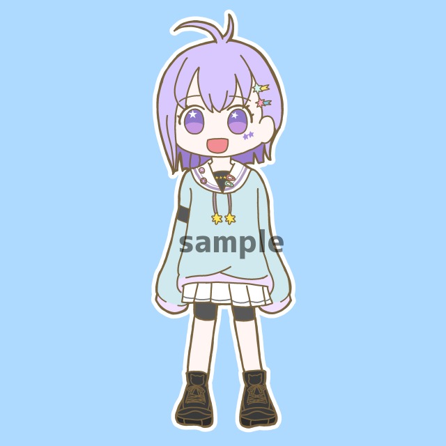 X（旧Twitter）の無償企画で制作したデフォルメイラスト