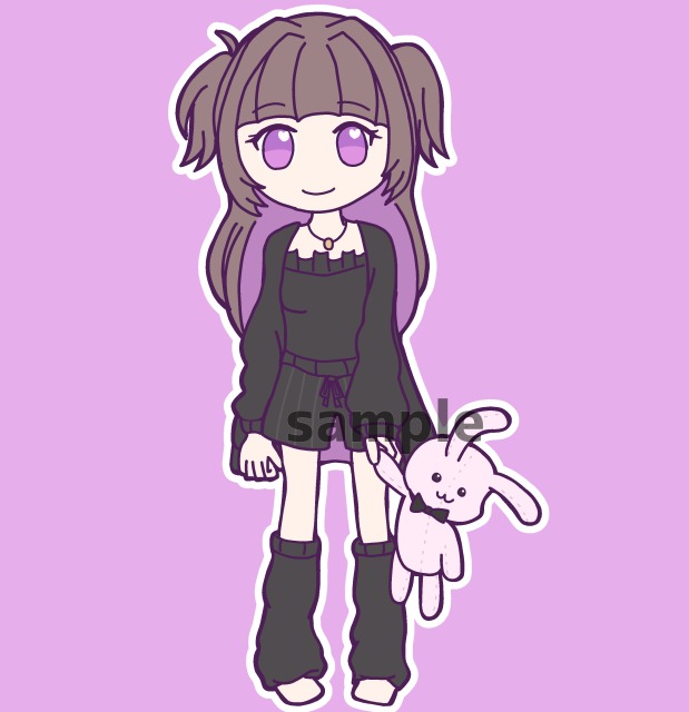 X（旧Twitter）の無償企画で制作したデフォルメイラスト