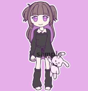 X（旧Twitter）の無償企画で制作したデフォルメイラスト