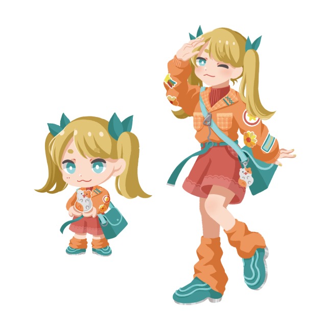 立ち絵、ミニキャラサンプル