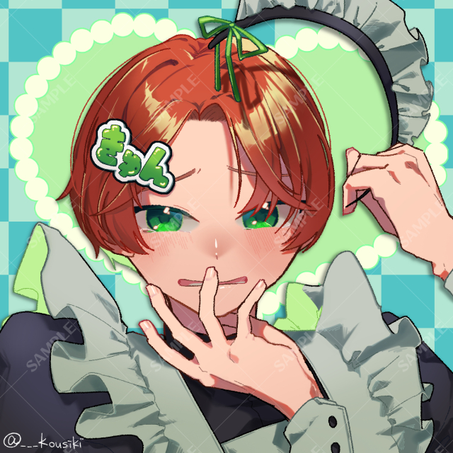 SNSアイコン向けキャラクターイラスト