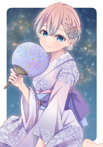 浴衣女子イラスト